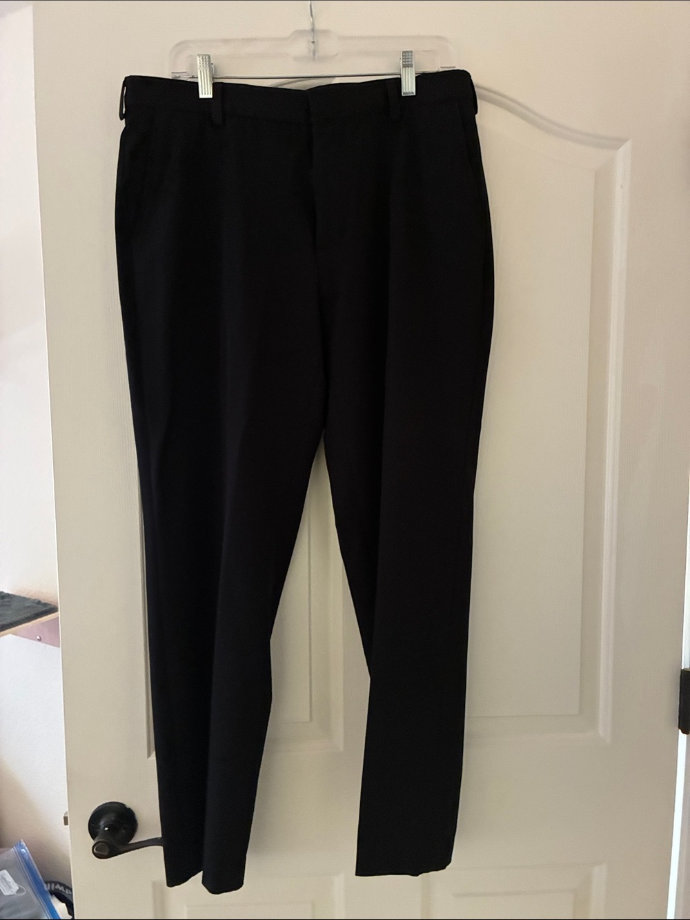 George Men's Black Dress Pants - Straight Leg